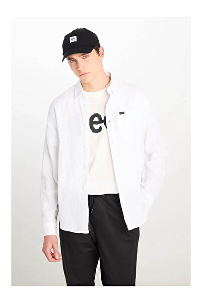 Lee Бяла риза с широка кройка, 100% памук