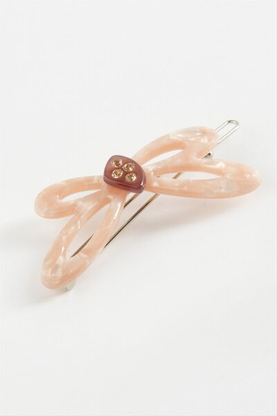 FREEDOM STOREE Κλιπ πόρπη με πέτρα πεταλούδας