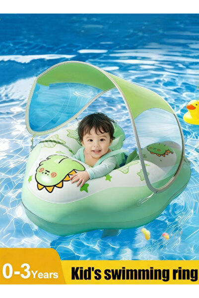 Generic عوامة سباحة قابلة للنفخ للأطفال مع مظلة شمسية قابلة للفصل