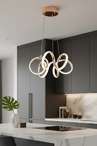 TERRA LIGHTING Minimal Lizbon Power Led Avize, 3 Renk Yanabilen Led Avize, Mu...