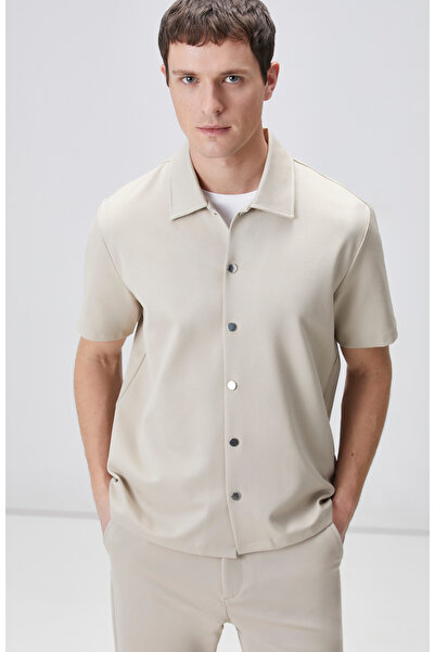 Network Bej Dış Gömlek