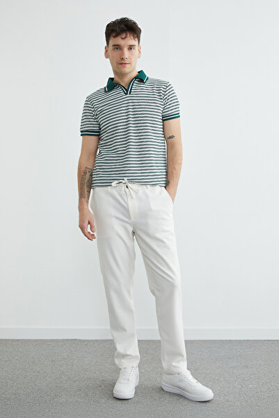 Fulla Moda Tie-Waist Textured Trousers