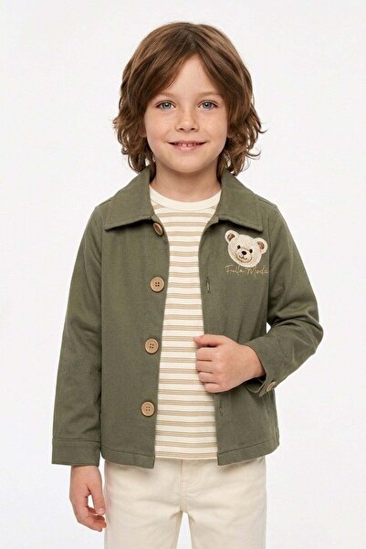 Fulla Moda 100% Βαμβάκι Teddy Bear με τύπωμα Ριγέ Σετ 2 τεμαχίων για αγόρια