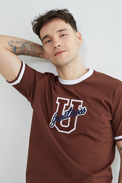 Fulla Moda με ρέλι Καλοκαίρι Με κέντημα Μπλουζάκι με λαιμόκοψη ποδηλάτου