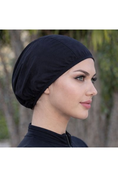 Maison La Femme قبعة سباحة نسائية محتشمة للسباحة في المسبح والبحر E مرن
