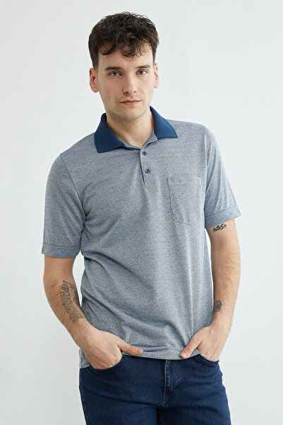 Fulla Moda Μπλουζάκι με μοτίβο και κουμπιά, με λαιμόκοψη πόλο και μία τσέπη