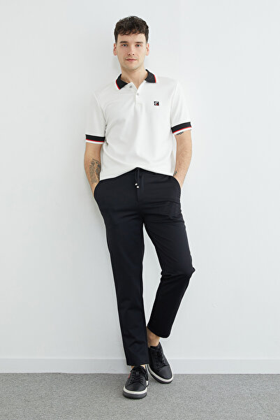 Fulla Moda Με κορδόνι στη μέση Υφασμάτινο Παντελόνι