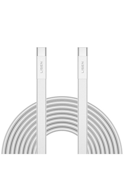 Zebana Yeni Trend Lisen 60W USB-C to USB-C Hızlı Şarj Kablosu Beyaz
