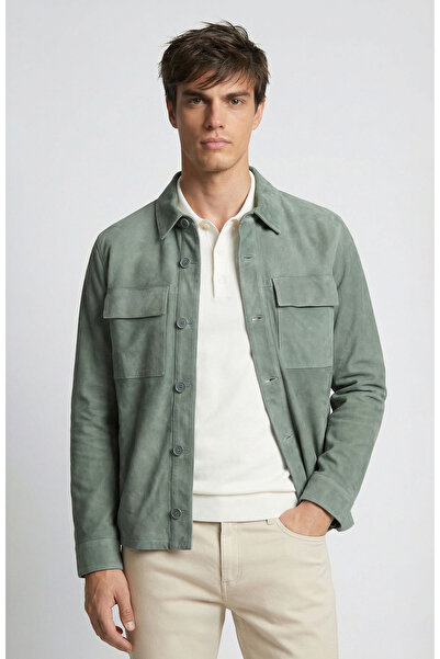 Network Limited Yeşil Yıkamalı Süet Deri Mont