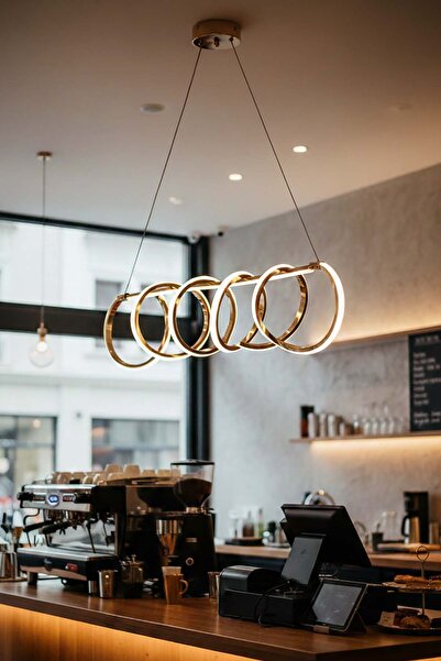 TERRA LIGHTING Sare Model Led Avize, Yemek Masası Salon Oda Sarkıt Led Avize,...