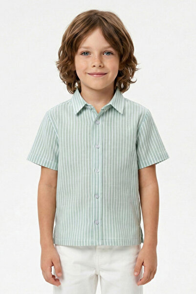 Fulla Moda Πουκάμισο για κορίτσια με Ριγέ κουμπιά