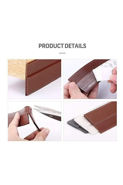 BSMBIOO Stripping Door Bottom Seal Strip Brown