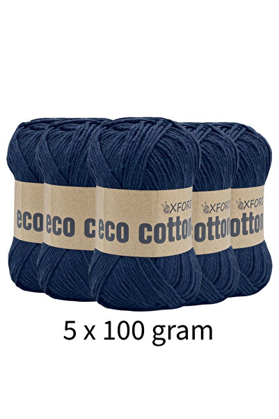 Oxford İplik 5'li Paket Eco Cotton - 100 gram 200 metre %100 Rejenere Pamuk Ö...