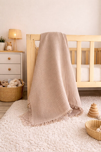 Cloudy 4-Layer Muslin Blanket %100 Cotton Soft-Textured 100X120 cm