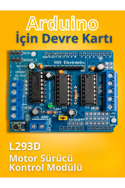 Arduino L293D Motor Sürücü Kartı (Arduino Motor Shield)
