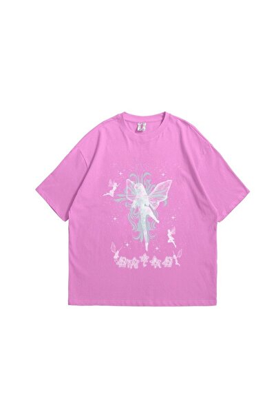 Gofeel Unisex Oversized Angel Detailed T-Shirt