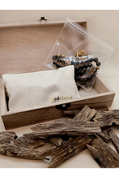 OUDALSOUD طقم هدايا من خشب العود الكمبودي عالي الجودة (AAA) وزن 60 غرامًا مع ...