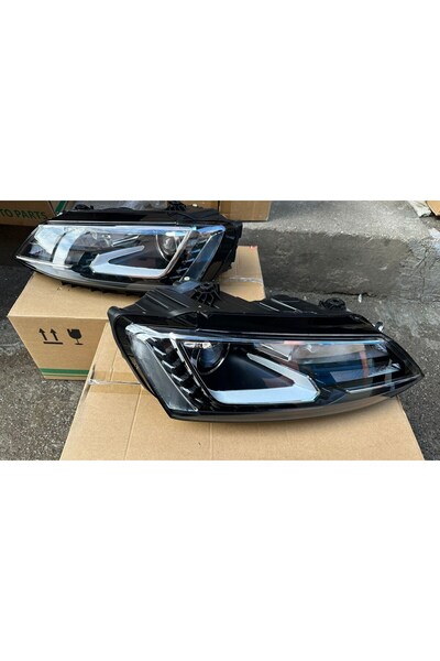 NS Nilser Auto Parts Vw Jetta GLI Ledli Mercekli Sağ Sol Far Lambası 2010-2018