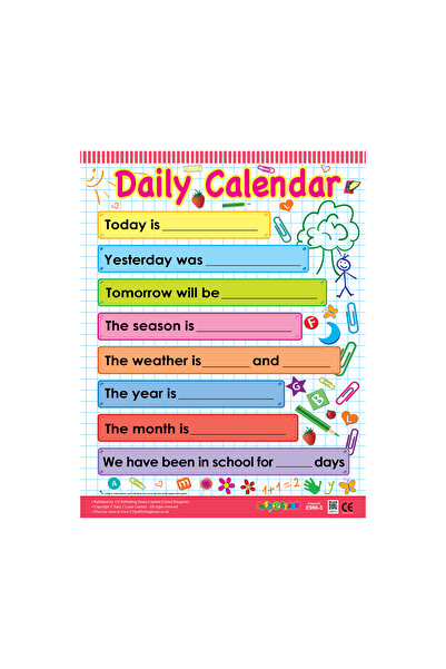 123Publishing House Daily Calendar - Wall Chart in English