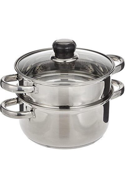 Wilson 2 Layer Stainless Steel Steamer Set 20 cm Jy-174/20 Silver