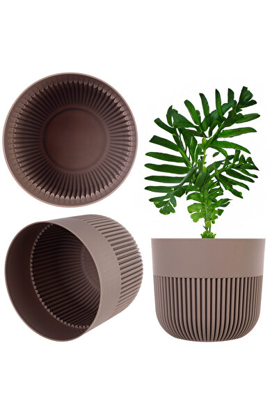 KADAX Ghiveci de flori, Capac pentru ghiveci, 17 cm, Plastic, Rotund, Striat,...