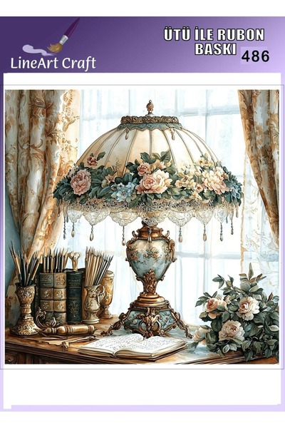 LİNEART Ütü İle Yapışan Rubon Transfer Baskı & Kumaş Transfer No:RB486-30x30cm