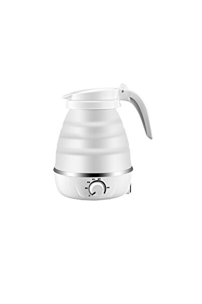 Other غلاية كهربائية قابلة للطي سعة 0.6 لتر، لون أبيض، درجة حرارة قابلة للتعديل