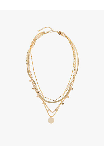 Koton Charm Detaylı Çoklu Zincir Kolye