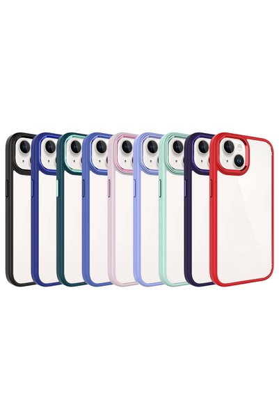 Generic Brand iPhone 15 Plus Compatible Nrtk Chrome Case-Lavender Gray