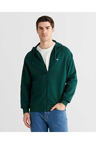 Gant Logo tape full zip hoodie