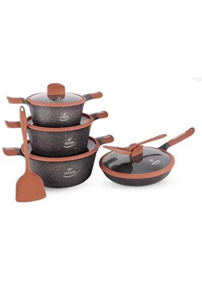 AKDC Life Smile Dolphin Series 10 pcs Non-Stick Granite Coating Cookware Set