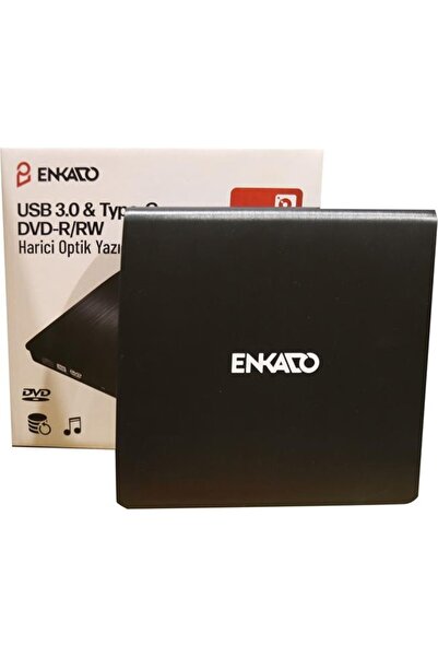 Enkado Ekd-Udvd120 Type-C - USB 3.0 DVD-R-CD-R-RW- Dvd-Rw Ultra Slim Harici O...