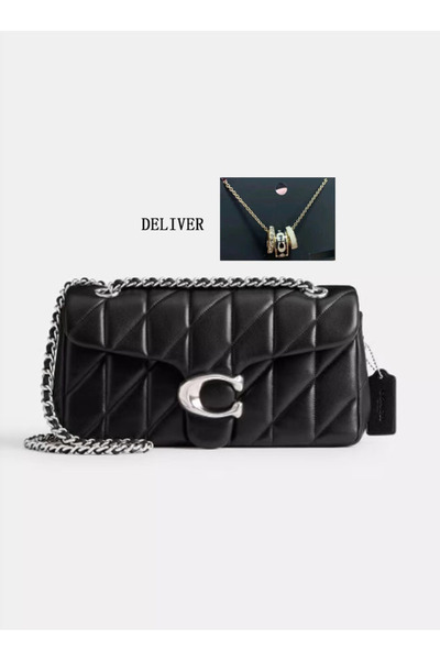 COAKSA حقيبة كتف /يد من جلد نابا مبطّن ، حقيبة أنيقة وعصرية