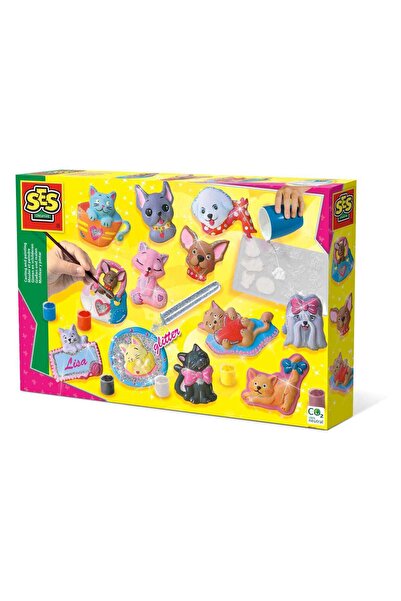 SES Creative Set de modelare și pictură - Pisici și câini
