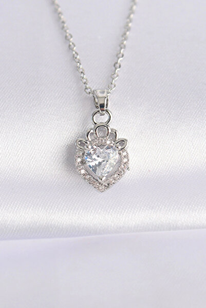 shopwave 316L سلسلة فولاذية فضية اللون قلادة رابونزيل من حجر الزركون