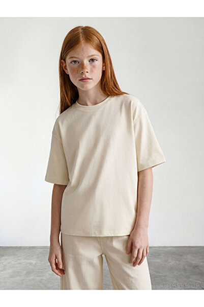 LC Waikiki Vlastita marka, nova sezonska okrugla kragna majica za devojčice s...