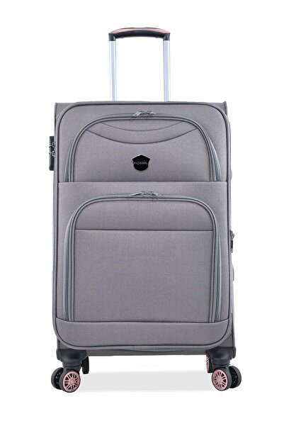 Fossil Turuncu Unisex Büyük Boy Kumaş Valiz