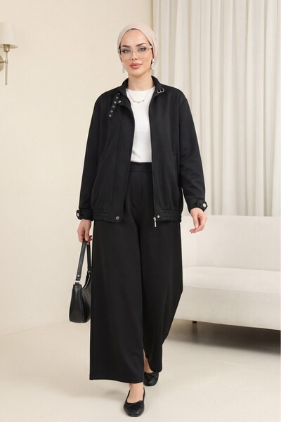 HİJABAYA Σετ Ocean με γιακά και μανσέτες, μπουφάν Ζώνη τεμαχίων και παντελόνι...