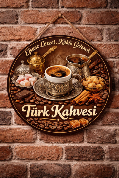 Mayeka Ornament de pictură murală pentru ușă, cu cafea turcească, pentru cafe...