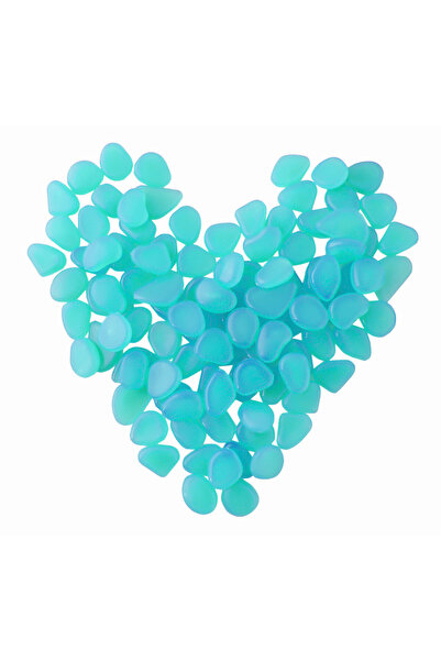 zola Σετ διακοσμητικών πετρών, φωσφοριζέ, 100 τεμάχια, μπλε, μέγεθος 2-3 cm