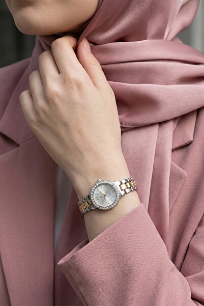 InStyle Double Color Cord Silver Women Wrist Watch