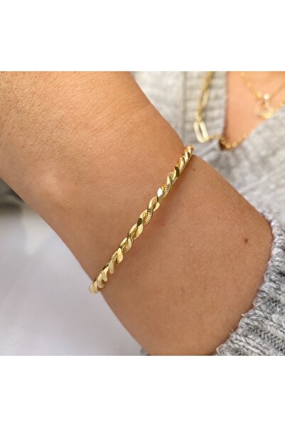 simurg jewellery Altın Kaplamalı Gümüş Burma Bilezik