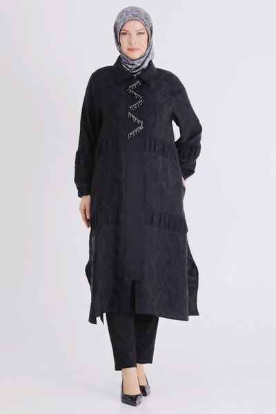 behrem Büyük Beden Tesettür Kap 25145 Siyah