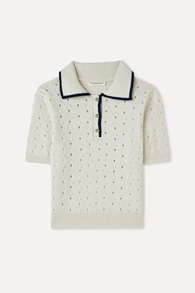 Mudo Jakarli Polo Collar Short Sleeve Sweater