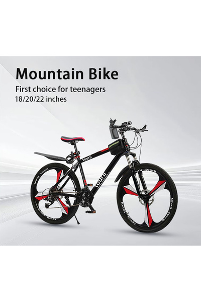 Tourii 18" Mountain Bike 21 Speed Dual Disc Brake Shift Bike With Headlights,...