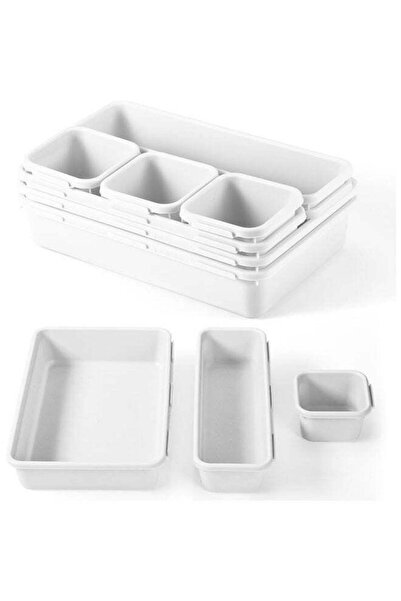 Arabest 3 Sizes Plastic Drawer Organizer Trays,for Jewelries, Cosmetics, Bath...
