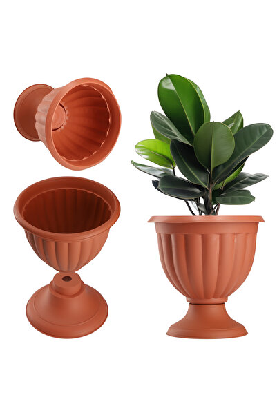 KADAX Ghiveci de flori pentru grădină, ghiveci de gazon 29 cm, capac, ghiveci...