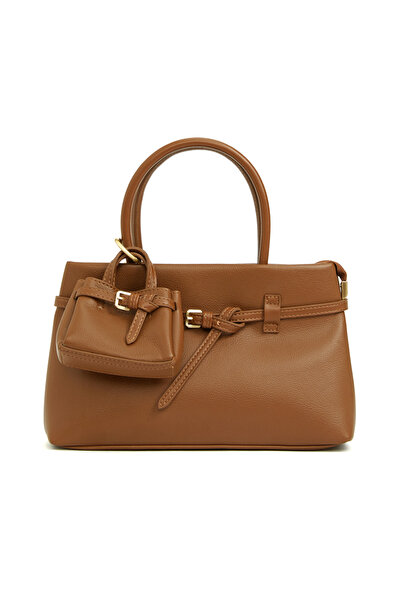 Dıvarese Kahverengi Kadın Deri Bucket Çanta