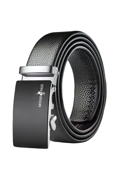 Zylo Men's Leather Belt, Automatic Buckle, High-end Trendy Buckle