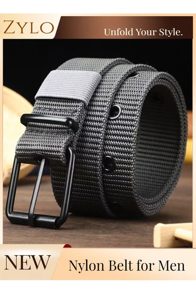 Zylo Grommet Nylon Belt for Men Web Belt for Jeans Nylon Men Belt with Metal ...